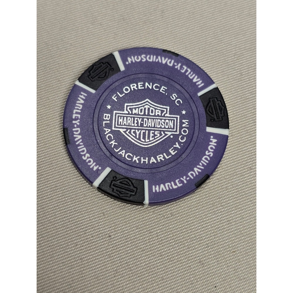 Harley-Davidson Poker Chip Florwnce South Carolina Black Jack